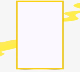 黄色简约云雾格子边框纹理免抠