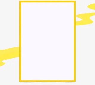 黄色简约云雾格子边框纹理免抠