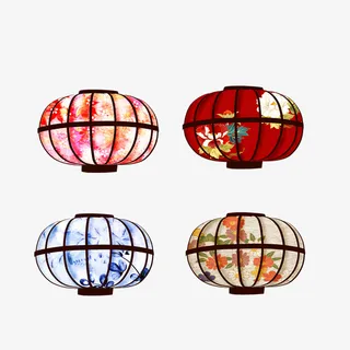 欢喜过大年灯笼元素免抠