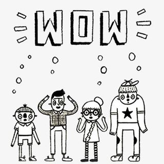 手绘插画和朋友在一起wow免抠