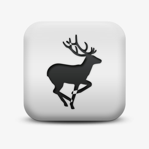 不光滑的白色的广场图标动物动物免抠