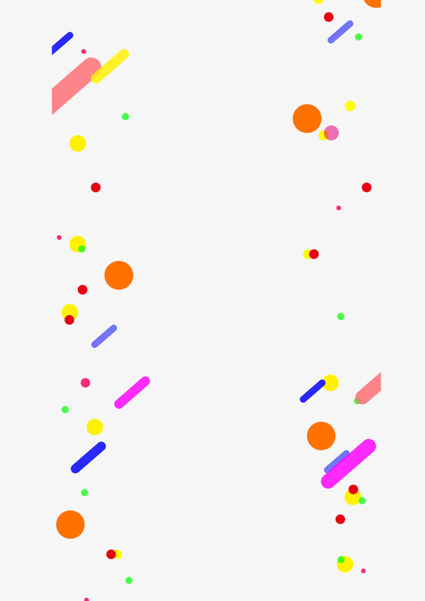 彩色杂物光线免抠漂浮几何图元素