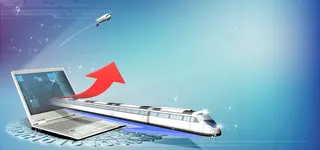 互联网计算机现代简约商务蓝色海报背景高清