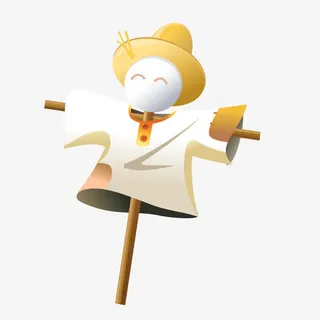 卡通稻草人免抠