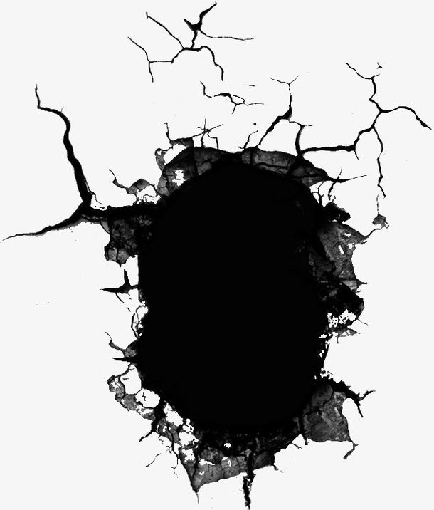 墙洞墙体撕裂效果免抠