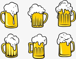 卡通扎啤免抠
