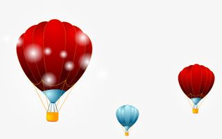 卡通热气球免抠