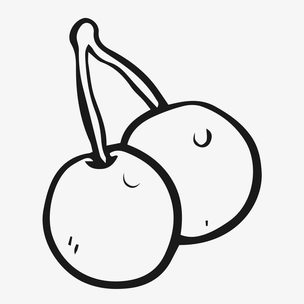 简笔画樱桃免抠