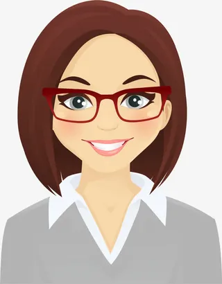 灰色卡通女人免抠