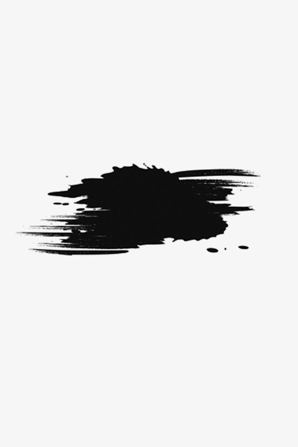 毛笔笔触墨水素材免抠