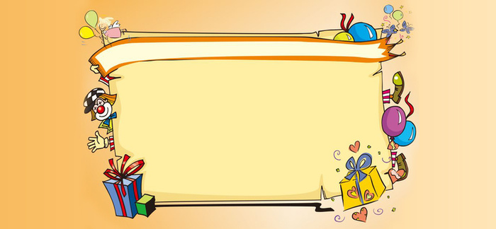 黄色卡通banner背景高清