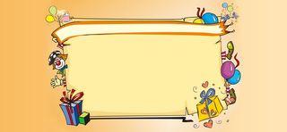 黄色卡通banner背景高清