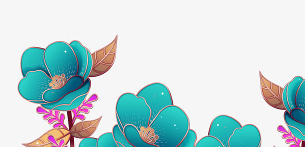 中式花朵 中国风免抠