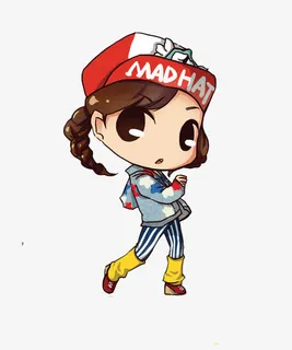 戴帽子的小女孩免抠