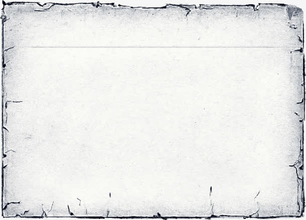 白色破旧黑边纸张免抠