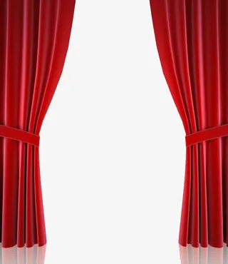 红色舞台帷幕免抠