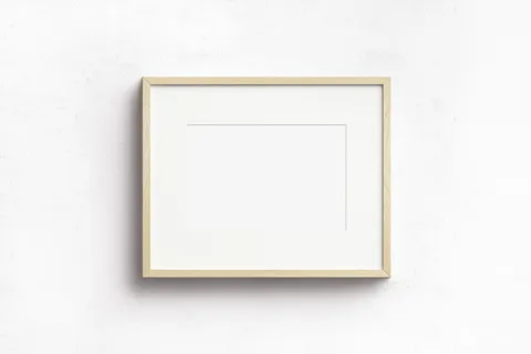 实木相框原色黑色白色画框超清4免抠