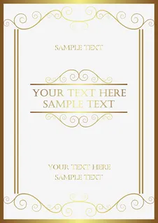金色邀请函设计矢量素材免抠
