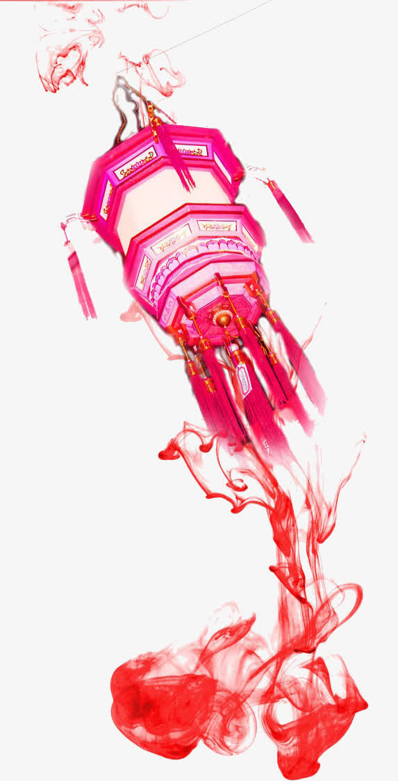 水墨风灯笼免抠