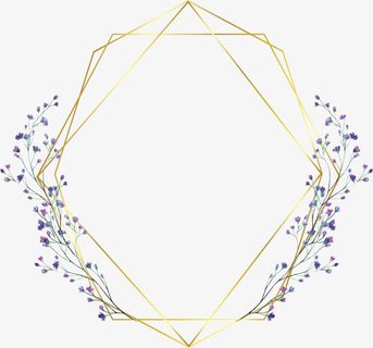 水墨边框手绘花饰素材免抠