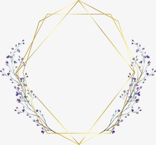 水墨边框手绘花饰素材免抠