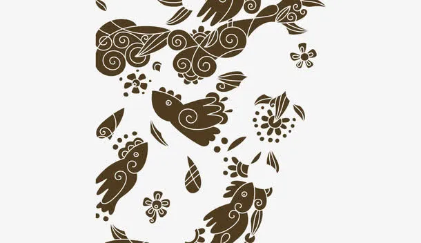 矢量暗纹复古免抠