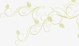 绿色藤蔓中秋花纹免抠