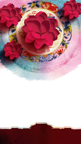 春上新PSD分层H5背景素材高清