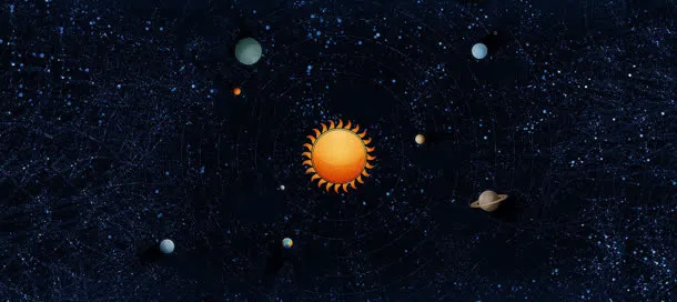 太阳星系宇宙炫酷背景banner