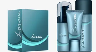 矢量手绘男士护肤品免抠