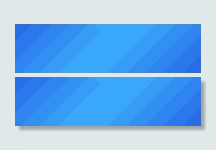 蓝色上边框设计免抠