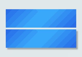 蓝色上边框设计免抠
