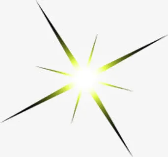 黑绿色星星光效装饰免抠