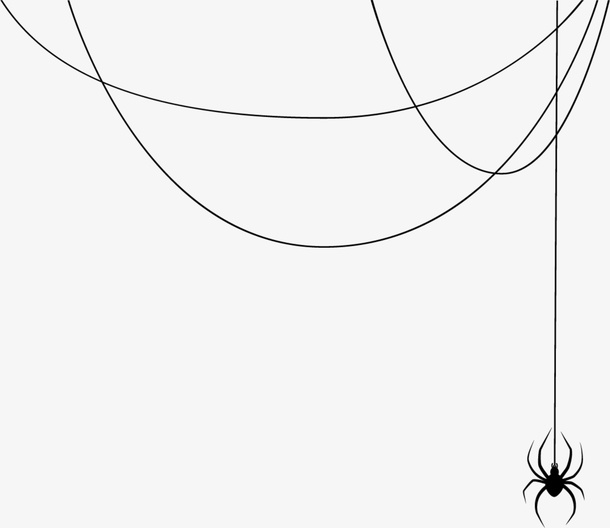 简约黑色蜘蛛免抠
