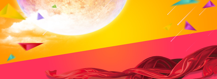 电商天猫新年炫酷几何立体背景banner高清