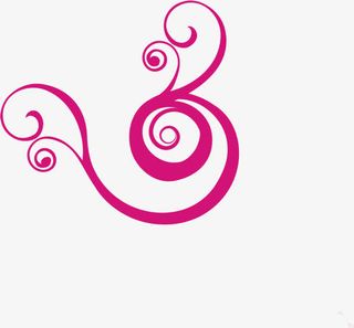 紫色卷曲藤蔓花纹婚礼免抠