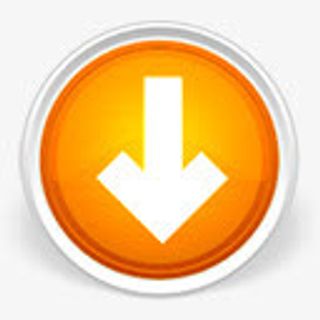 箭头下来下载橙色下降秋天减少降免抠