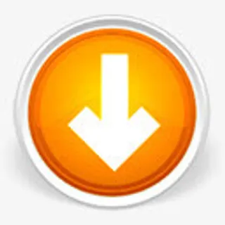 箭头下来下载橙色下降秋天减少降免抠