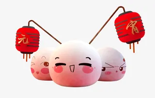 可爱汤圆表情免抠