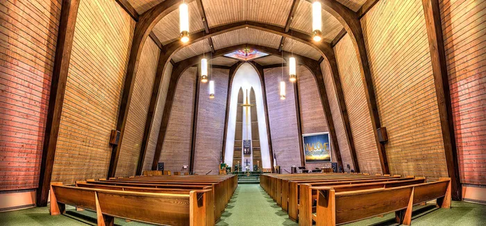 木质教堂背景高清