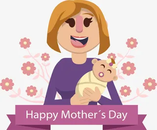 紫色上衣的妈妈免抠