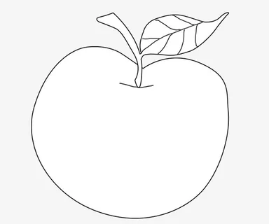线条苹果简笔画免抠 线条苹果简笔画免抠