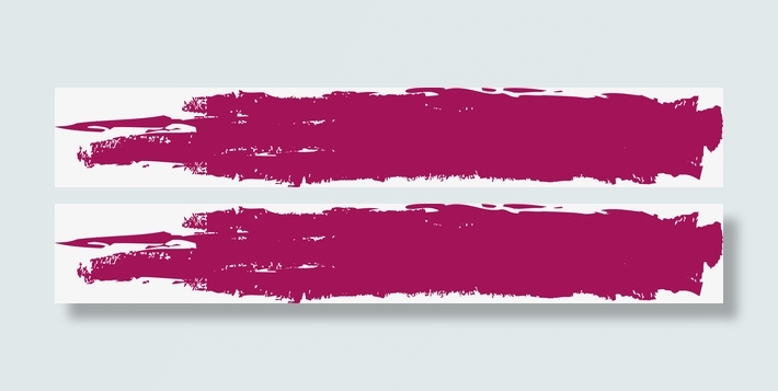 红色矢量笔刷墨迹图免抠