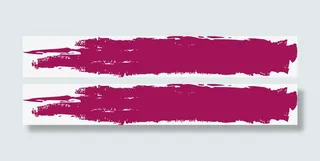 红色矢量笔刷墨迹图免抠