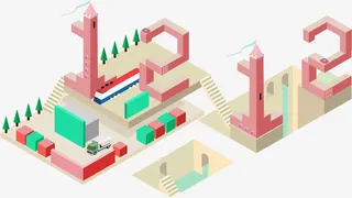 双十二立体建筑艺术字免抠