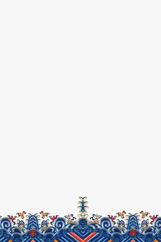 中国风国潮风花纹免抠