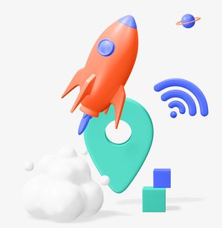 c4d建模火箭航天元素免抠