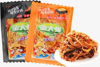 春天郊游金针菇零食免抠