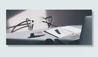 灰色简约办公banner背景高清