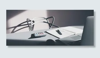 灰色简约办公banner背景高清